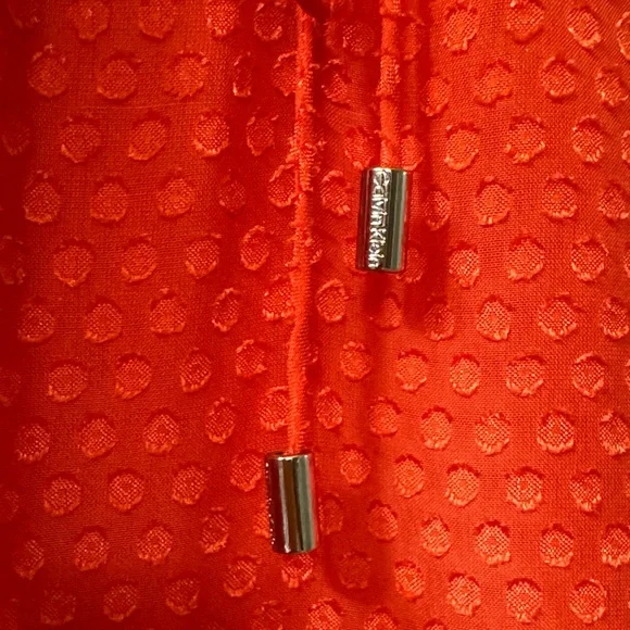Calvin Klein Bold Orange Textured Top - Picture 3 of 5